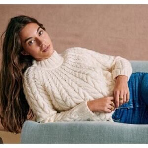 SEZANE Diego Jumper Sweater White Off-White Ecru